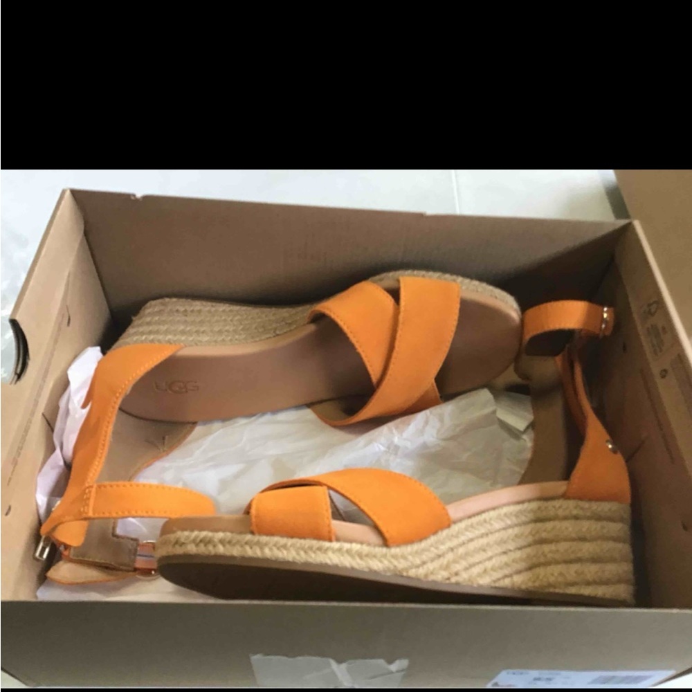 Ugg sandals, new, orange